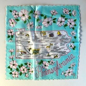 Vintage Pennsylvania souvenir hankie